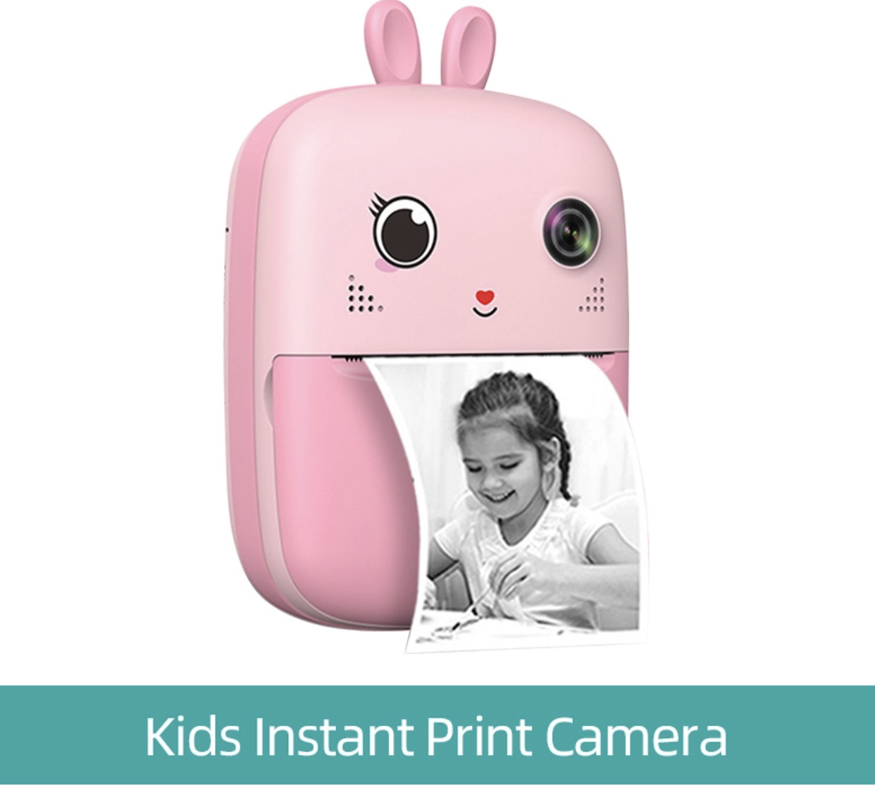 Rabbit Photo Printing Camera  Kids Instant Print Camera